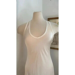 Vintage Cream Slip Dress, Minimalist Slip for Layering or Casual Chic Dress
